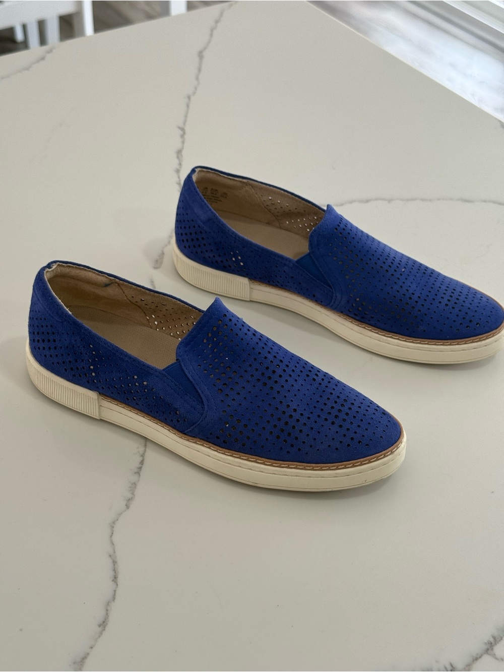 Naturalizer Women's Slip-On Perforated Sneakers in Blue